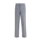 Gray Cotton Casual Pants