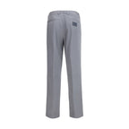 Gray Cotton Casual Pants