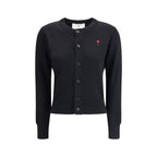 Black Merino Wool Cardigan