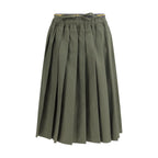 Bicolor Polyester Midi Skirt