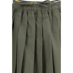 Bicolor Polyester Midi Skirt