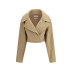 Beige Fleece Wool Coat