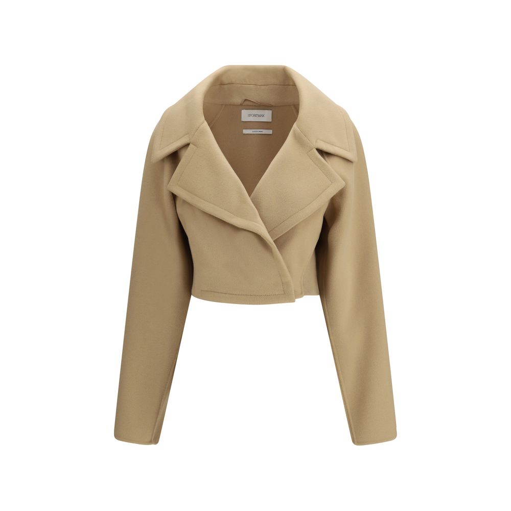 Beige Fleece Wool Coat