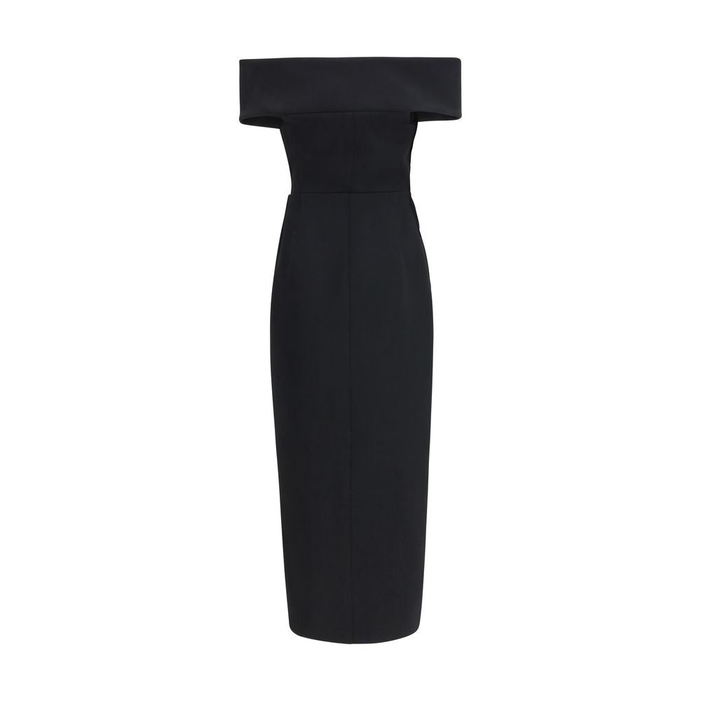 Black Polyester Cocktail Dress