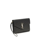 Black Calf Leather Bos Taurus Clutch Bag