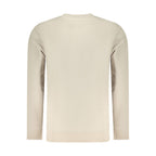 Beige Cotton Men Sweatshirt