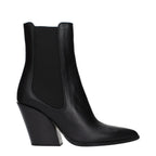 Black Leather Ankle Boots