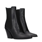Black Leather Ankle Boots