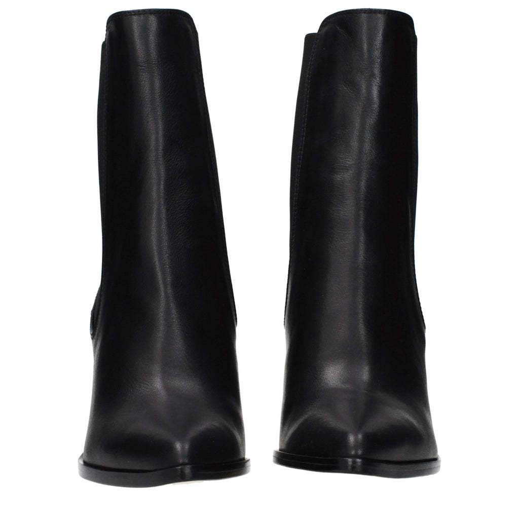 Black Leather Ankle Boots