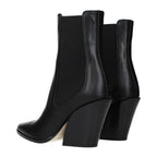 Black Leather Ankle Boots