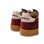 Blue Leather Low Top Sneakers