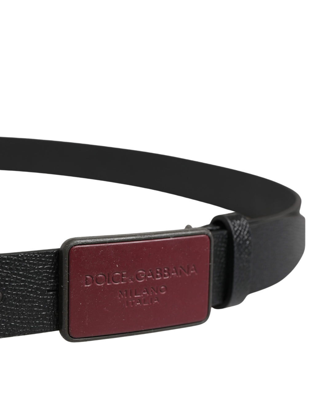 Men Black Calf Leather Logo Metal Buckle Belt