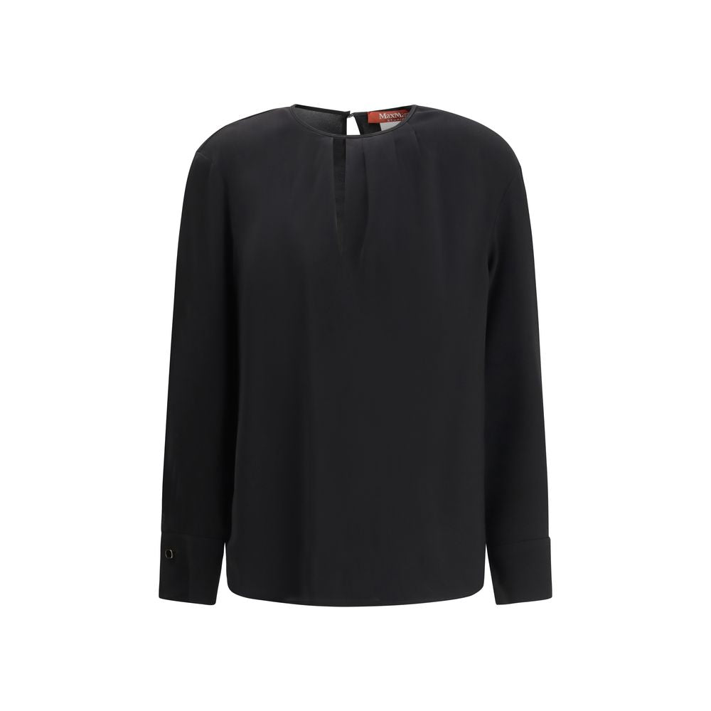 Black Triacetate Blouse