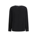 Black Triacetate Blouse