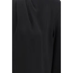 Black Triacetate Blouse