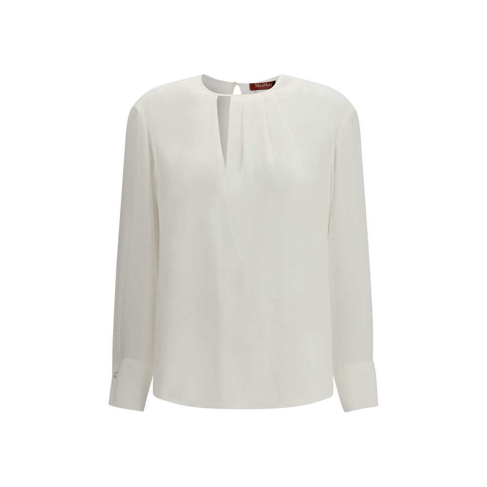 White Triacetate Blouse