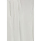 White Triacetate Blouse