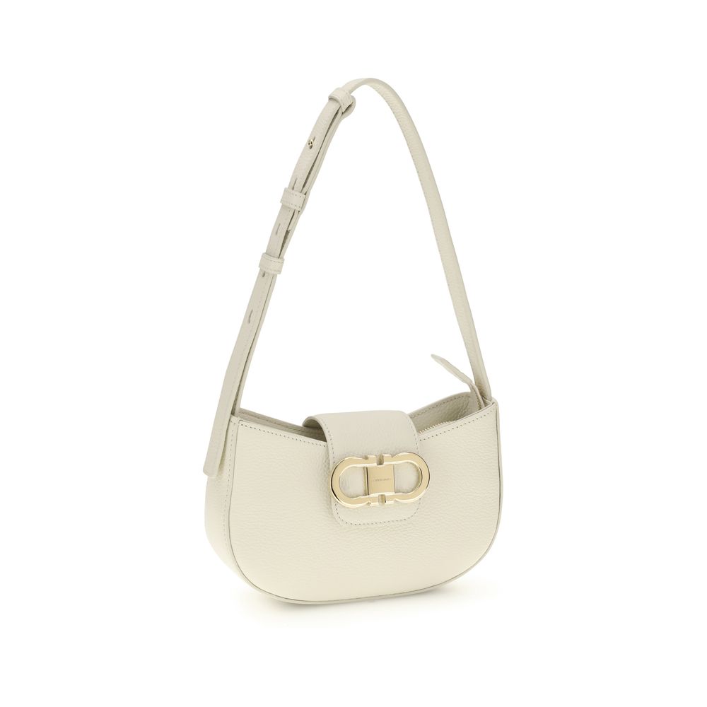 White Calf Leather Bos Taurus Shoulder Bag