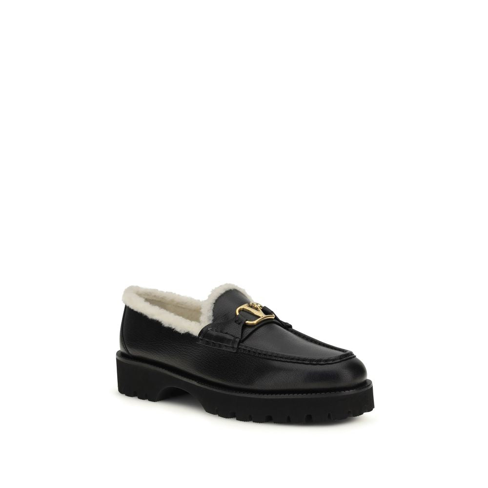Black Calf Leather Bos Taurus Slip-On Loafers