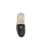Black Calf Leather Bos Taurus Slip-On Loafers