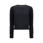 Black Merino Wool Sweatshirt