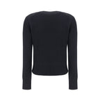 Black Merino Wool Sweatshirt