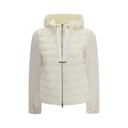 Beige Polyamide Biker Jacket
