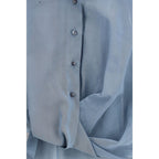 Blue Cotton Pattern Shirt