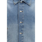 Blue Polyamide Denim Jacket
