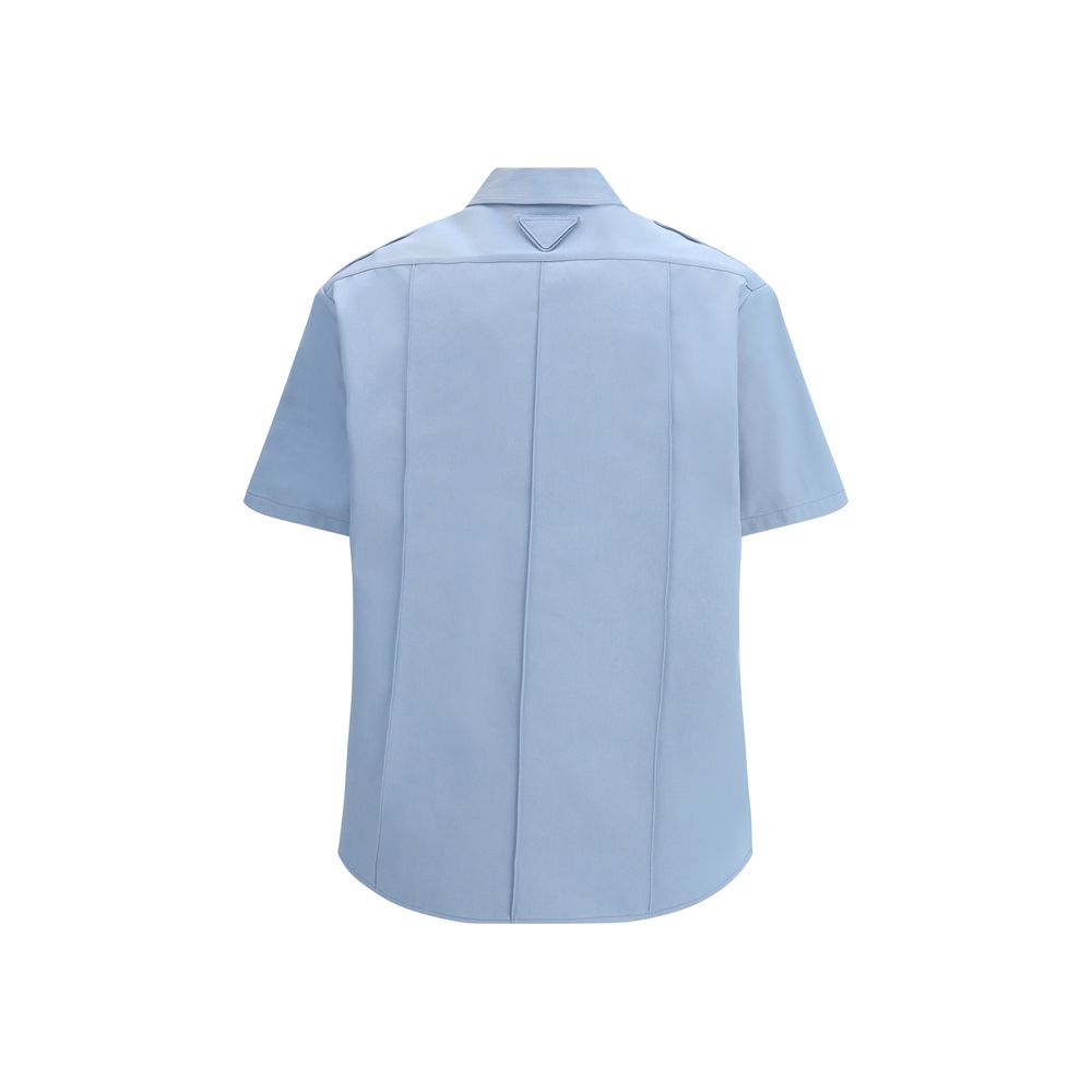 Blue Cotton Shortsleeve Shirt