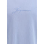 Blue Cotton Sleeveles T-Shirt