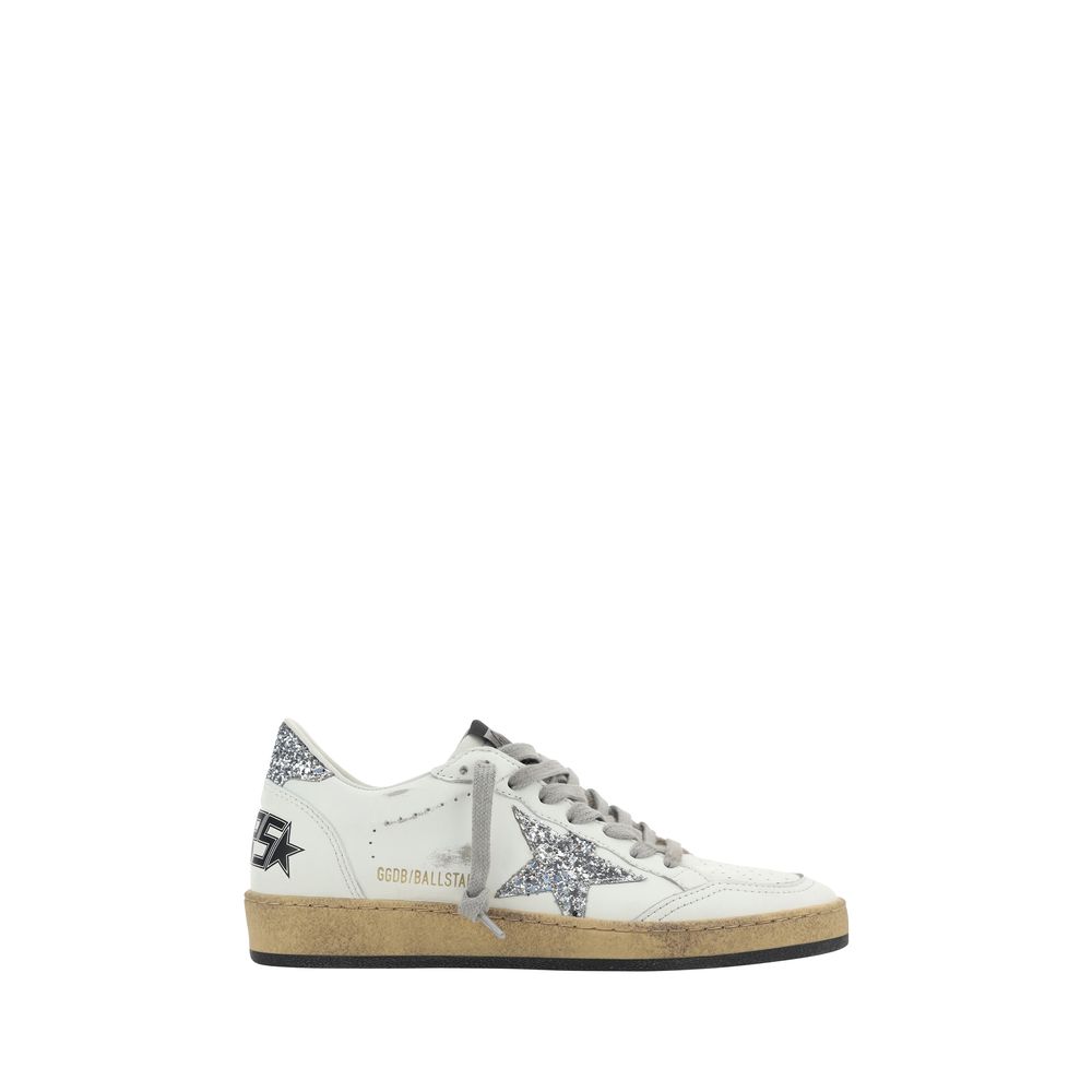 White Goatskin Low Top Sneakers