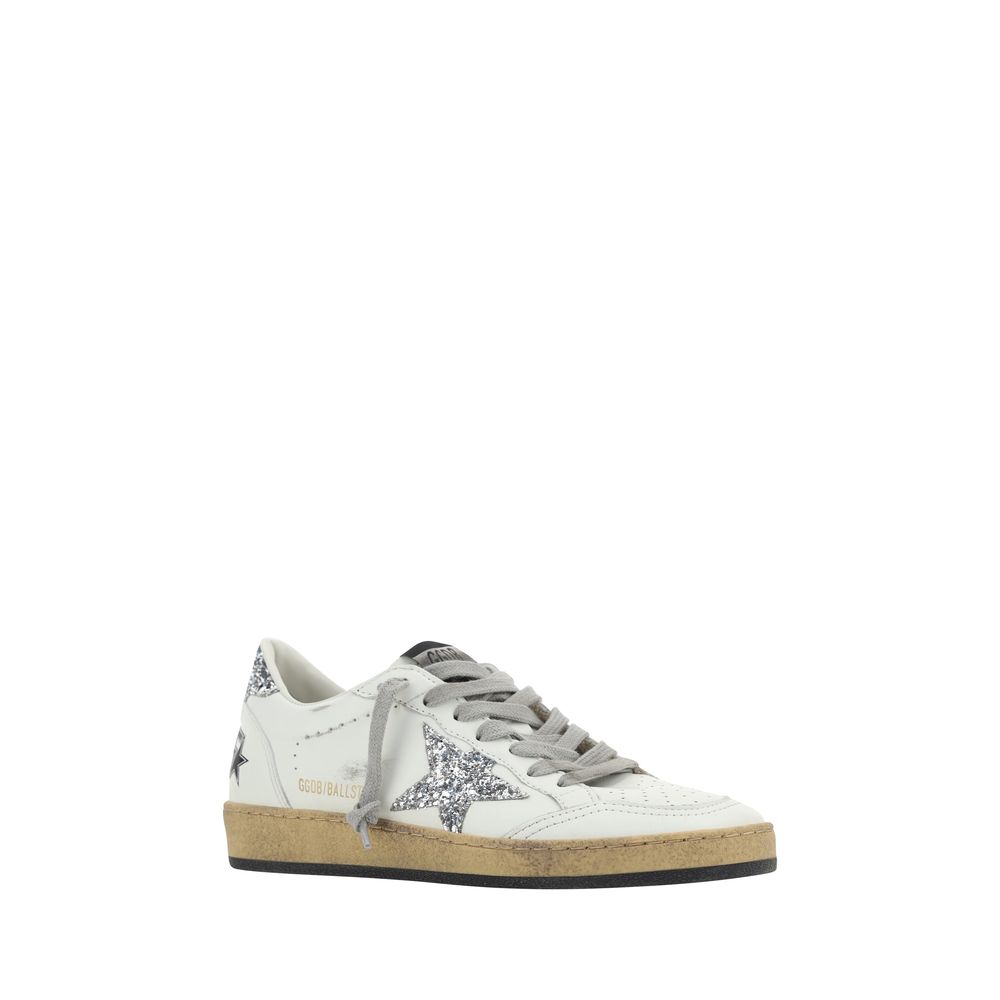 White Goatskin Low Top Sneakers