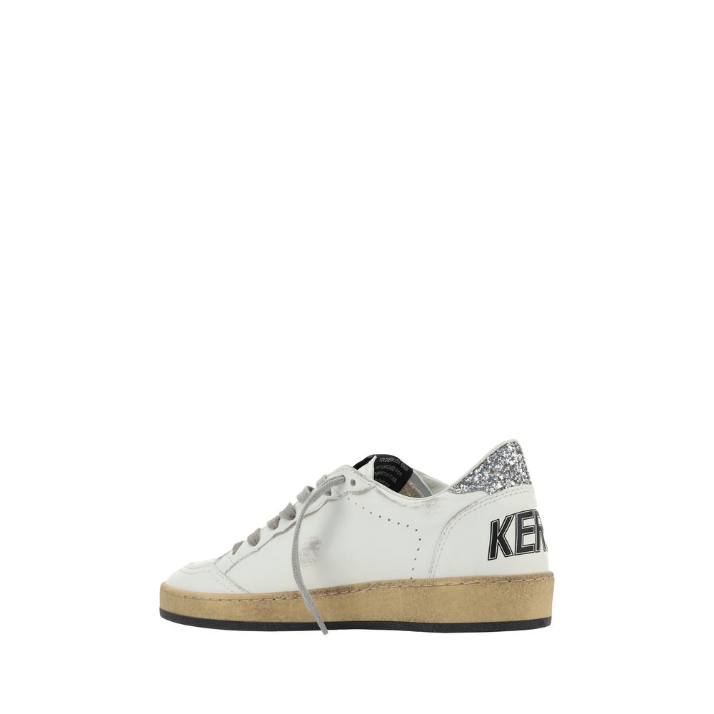White Goatskin Low Top Sneakers