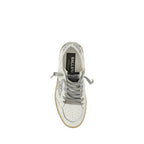 White Goatskin Low Top Sneakers