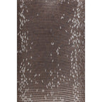 Brown Silk Sleeveles T-Shirt