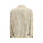 Beige Cotton Full-Length Jacket