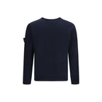 Blue Fleece Wool Sweatshirt