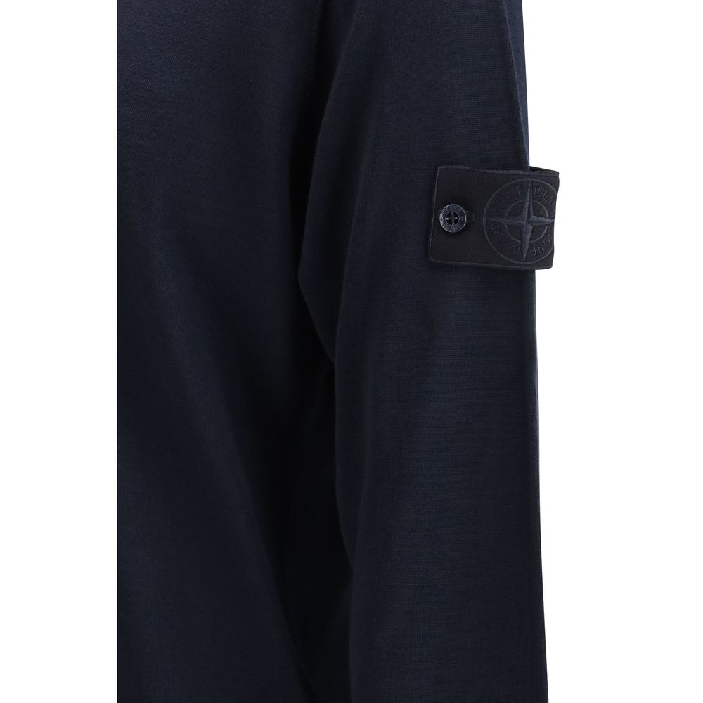 Blue Fleece Wool Sweatshirt