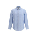 Blue Linen Pattern Shirt
