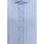 Blue Linen Pattern Shirt