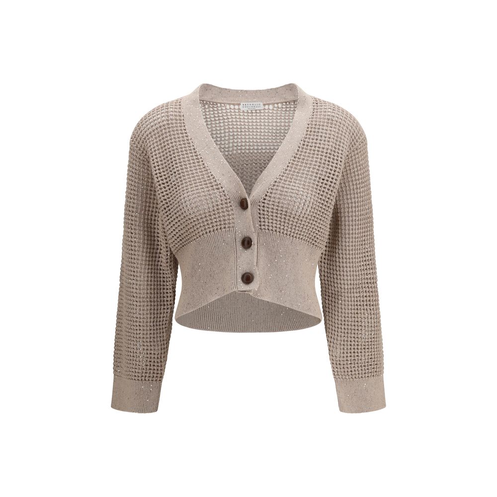 Beige Cotton Cardigan