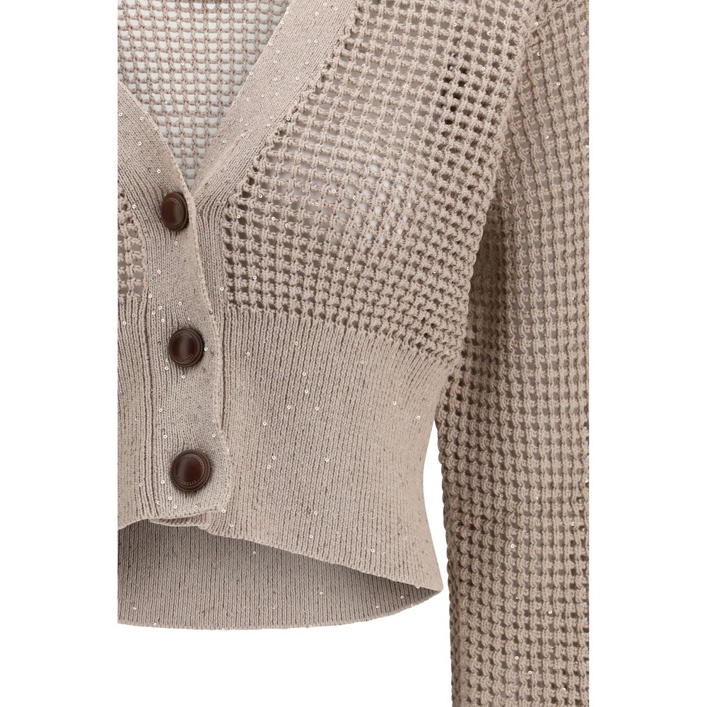 Beige Cotton Cardigan