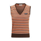 Multicolor Wool Sleeveles Sweater