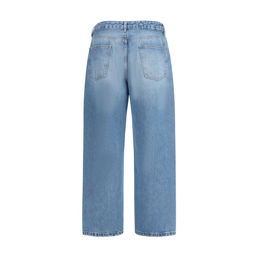 Blue Polyester Jeans Denim
