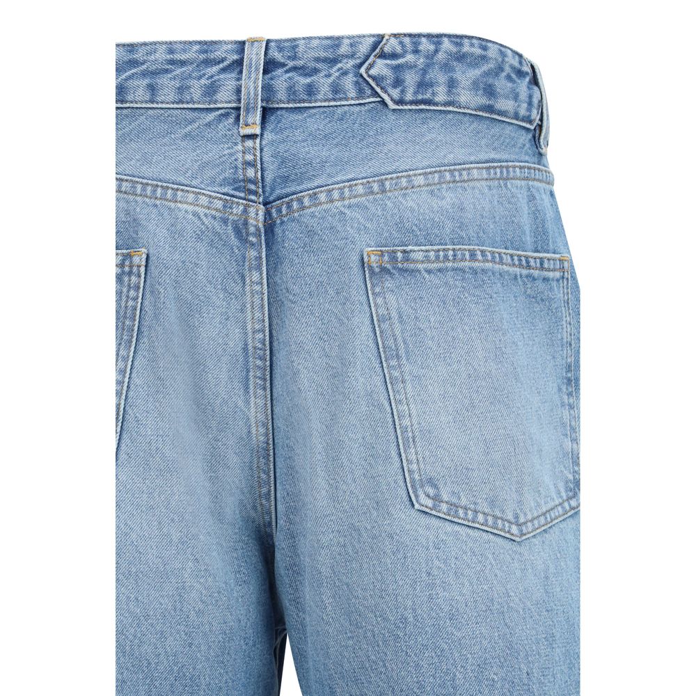 Blue Polyester Jeans Denim