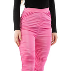 Fuchsia Viscose Casual Pants