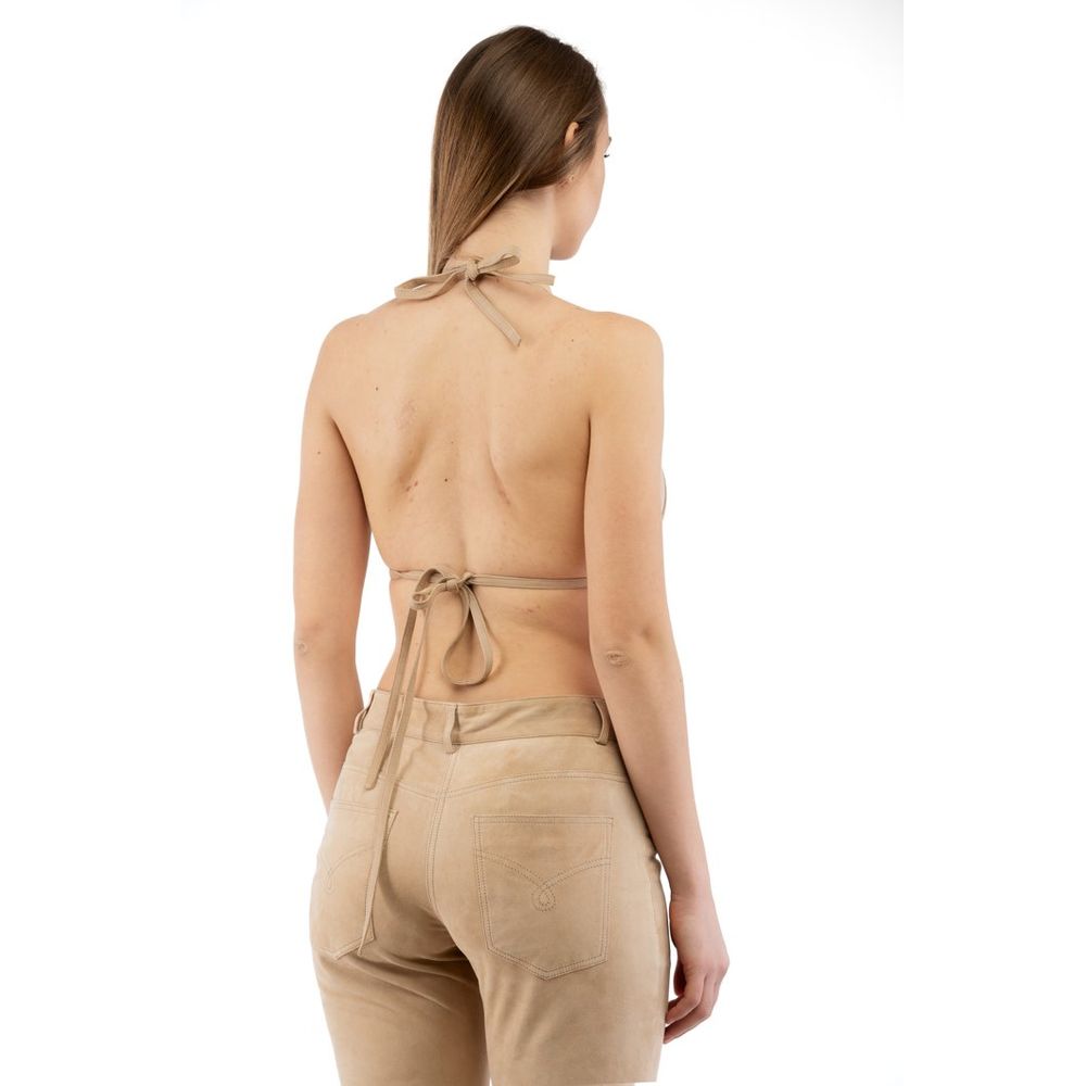 Beige Cotton Tank Tops