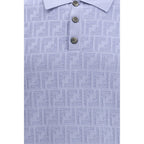 Blue Cotton Polo Shirt