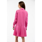 Fuchsia Cotton Casual Dress